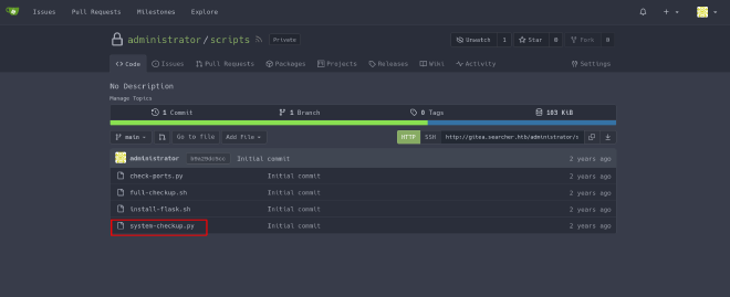 gitea administrator scrpits repo