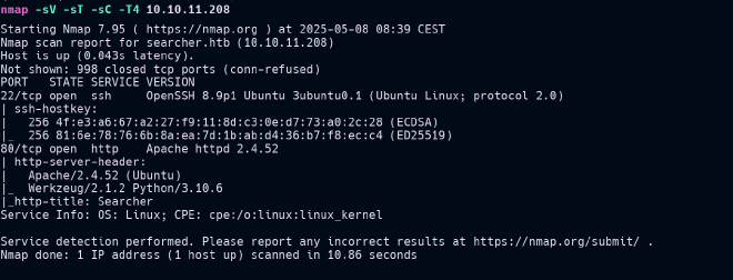 nmap scan results