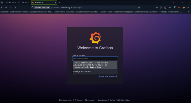 grafana subdomain